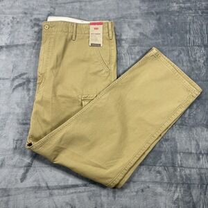 NWT Levi's Ace Cargos Pants Mens 40x32 Tan Brown Tapered Cotton Twill Levis NEW